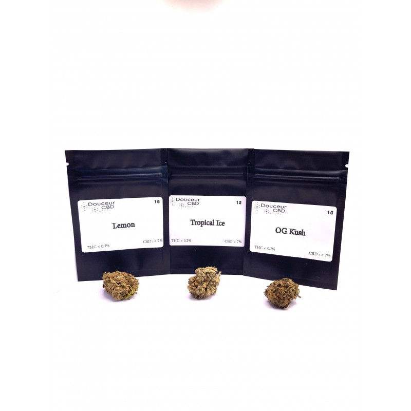 Pack Découverte-Lemon-OG Kush-Tropical Ice DouceurCBD